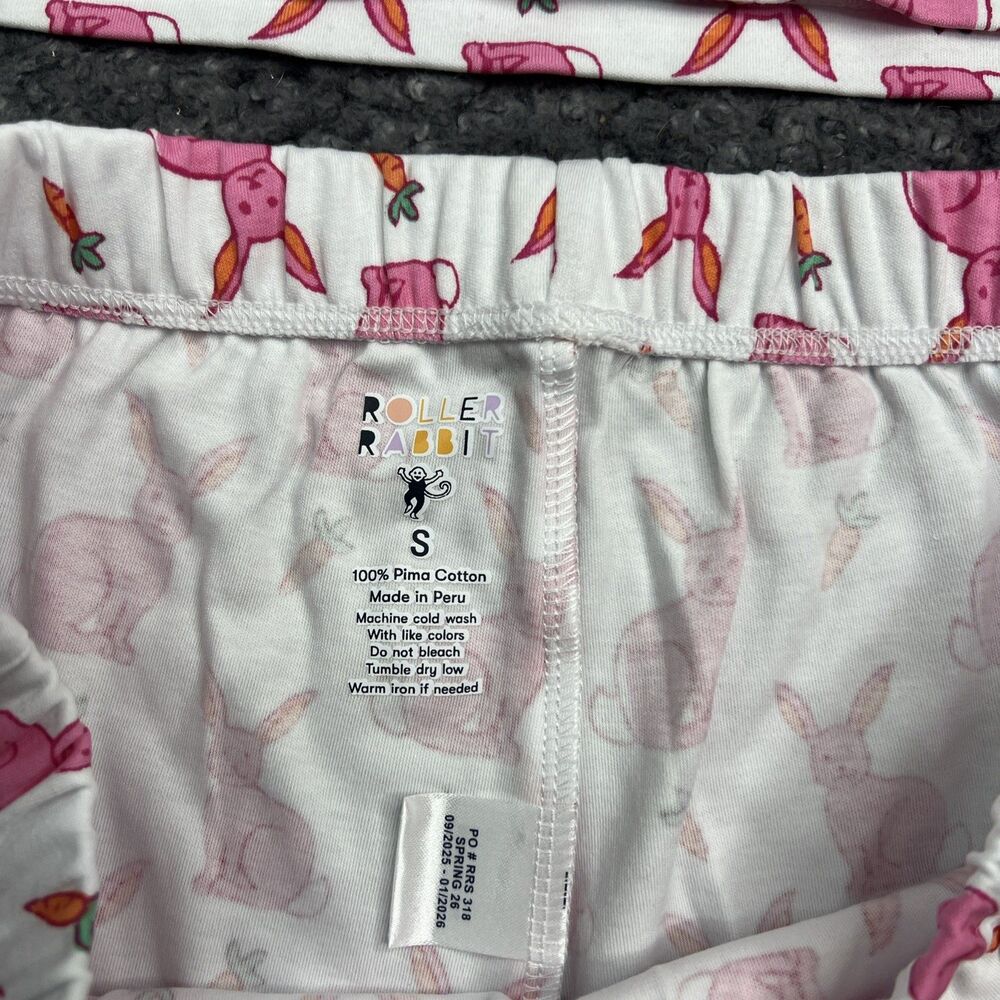 NWT Roller Rabbit Romy Rabbit Polo Pajamas Set Size S - Picture 9 of 11